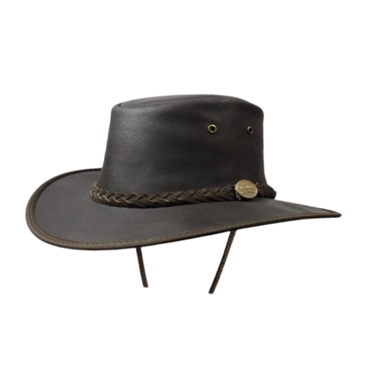 Barmah 1063 CD Squashy Saddler Leather Hat with Chin Cord