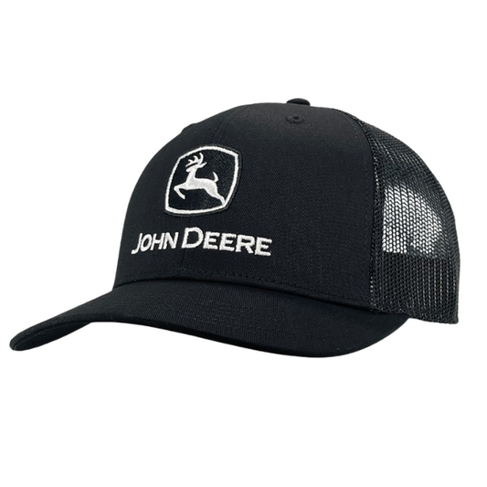 John Deere Trademark Logo Trucker Mesh Cap - Black