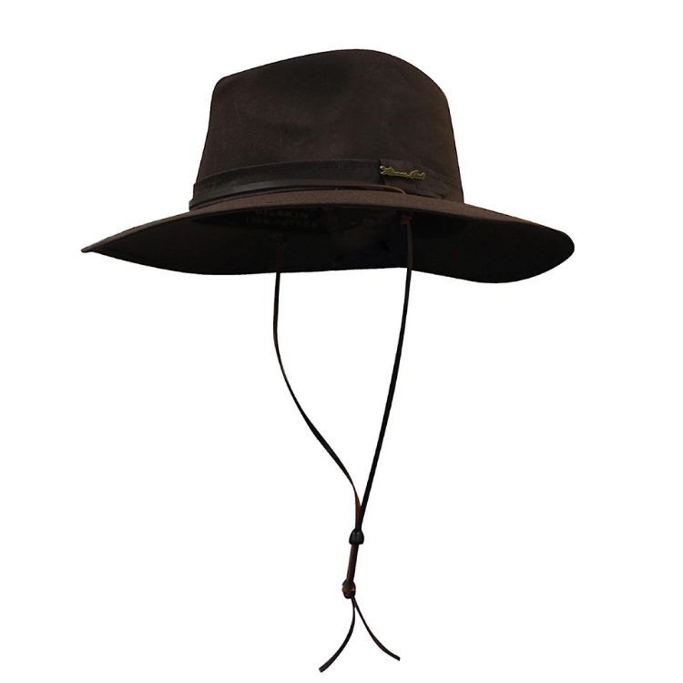 Men's brown wide brim hat shop