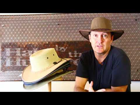 Barmah 1057BE Canvas Drover Airflow Hat - Beige