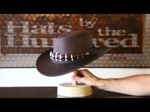 Jacaru Hats Wallaroo Croc - Brown