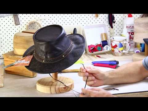 Hats by the Hundred Leather Chin Strap - Brown