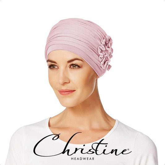 Christine Lotus Bamboo Turban - Pale Pink