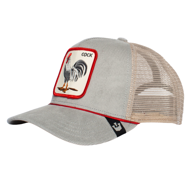 Goorin Brothers All American Rooster Corduroy Trucker Cap Grey