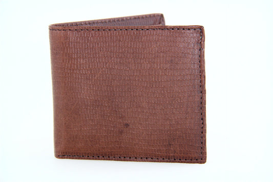 Barmah Kangaroo Leather Vegtan 1 Fold Wallet Snake Finish - Tan