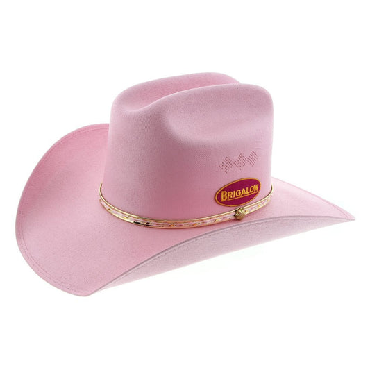Brigalow Adults Coloured Straw Cheyenne Hat - Light Pink