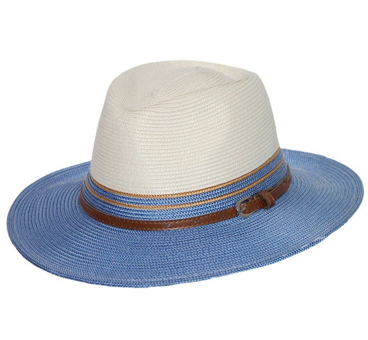 Cancer Council Heritage Town & Country Hat - Ivory/Blue