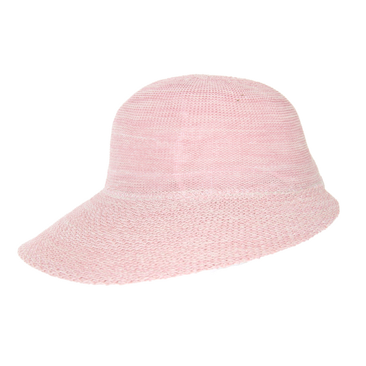 Cherry Red Polyester Knitted Golf Cap - Pink Mix