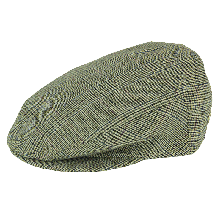 Flechet Italian Cotton Fine Check Cap Beige Hats By The Hundred