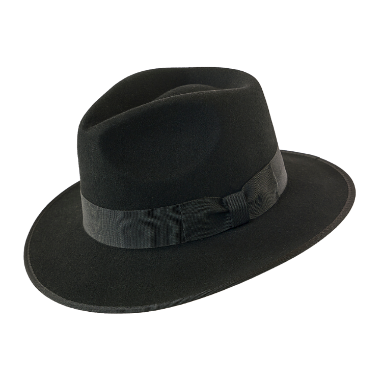 GC Hats Indy Felt Fedora Black – Hats By The Hundred