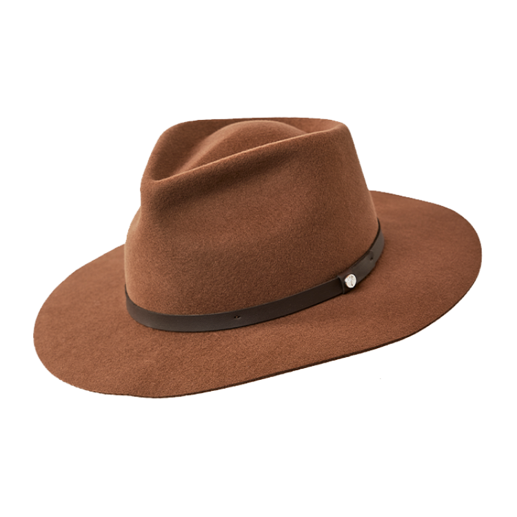 GC Hats Hunter Wide Brim Fedora Hazelnut – Hats By The Hundred