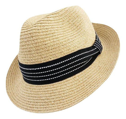 HW Collection Kids Braided Fedora - Natural