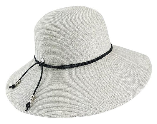 HW Collection Meilani Wide Brim Cloche Hat - Grey