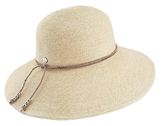 HW Collection Meilani Wide Brim Cloche Hat - Natural