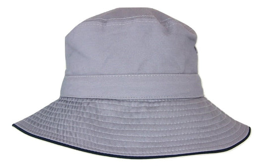 Cancer Council Jester Bucket Hat - Grey/Navy