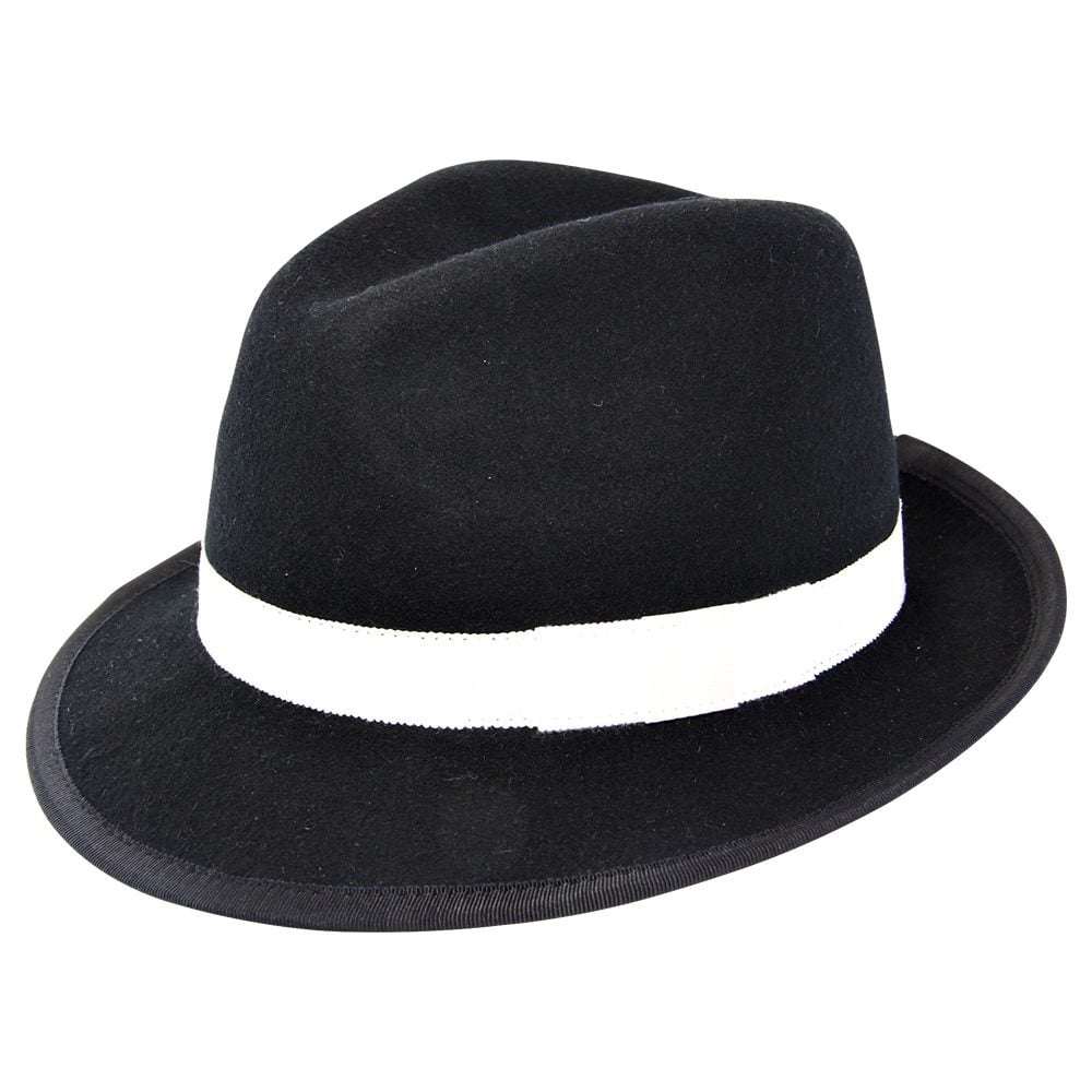 Melbourne Hats Trilby Formal Black White Band – Hats By The