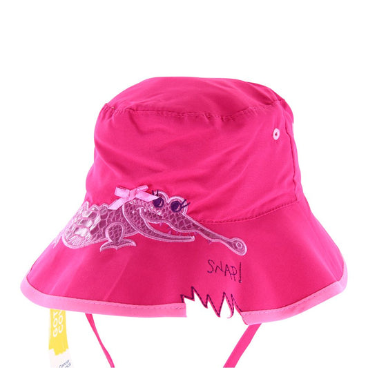 Cancer Council Girls Wide Brim Croc Hat - Pink