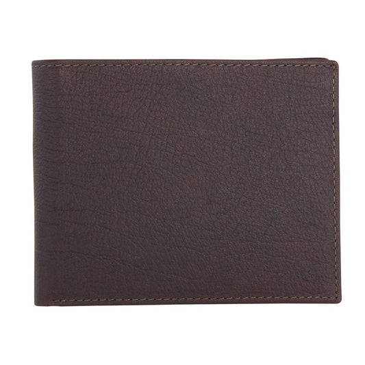 Jacaru Kangaroo Leather Flap Wallet - Brown