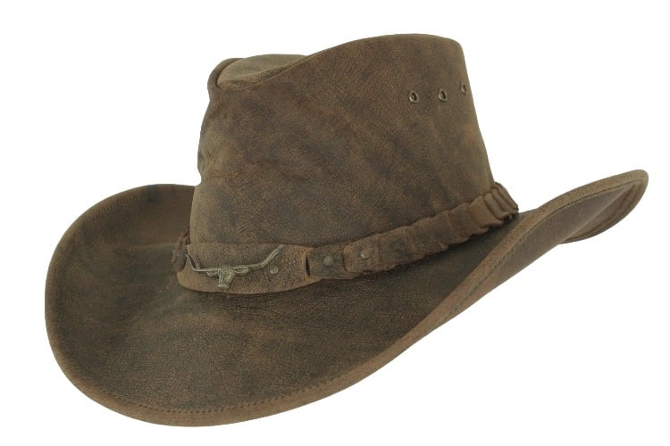Kakadu Brumby Shapeable Leather Hat Tobacco – Hats By The Hundred