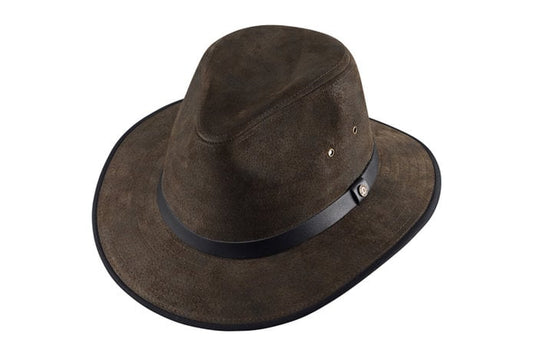 Kooringal Canungra Leather Drover Hat - Olive