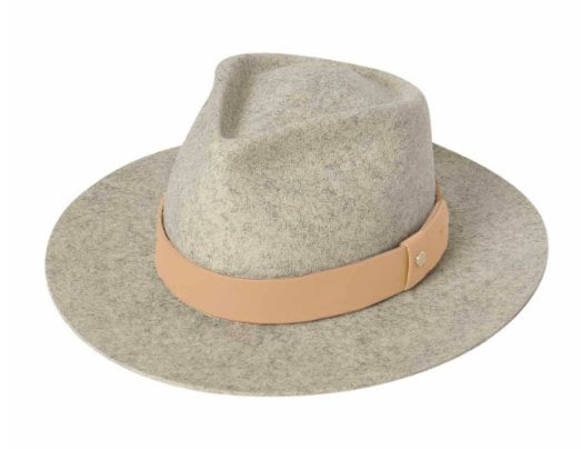 Kooringal Women\'s Wide Brim Fedora - Cara (Light Gray Marle) Kooringal - Womens Wide Brim Fedora - Cara - Nude | Findlay  main image 3
