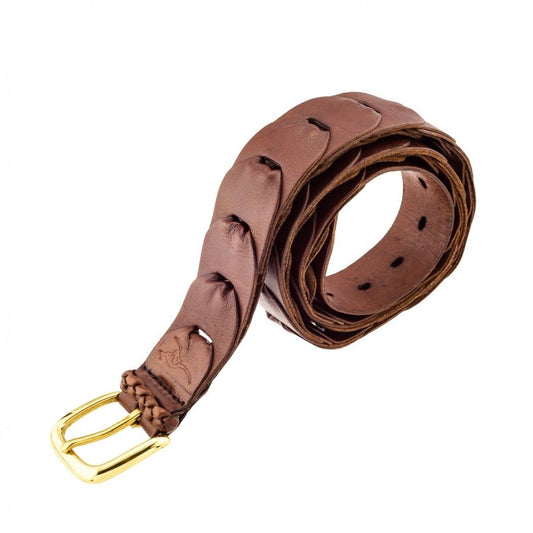 Badgery Belts Kangaroo Link Belt Maranoa - Tan