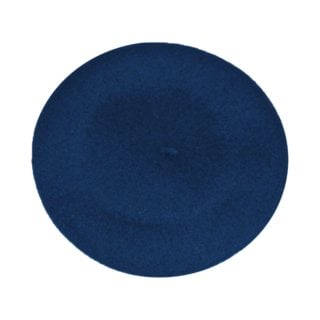 HW Collection Wool Beret - Navy