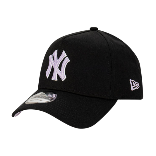 New Era New York Yankees 9FORTY A Frame Cap - Black/Lilac