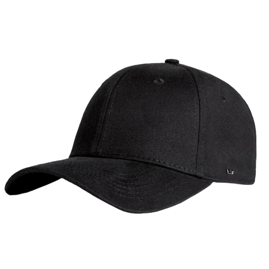 UFLEX 6 Panel Fitted Curved Cap - Black