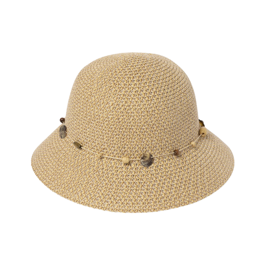 Cancer Council Ladies Bohemian Bucket Hat - Natural Fleck