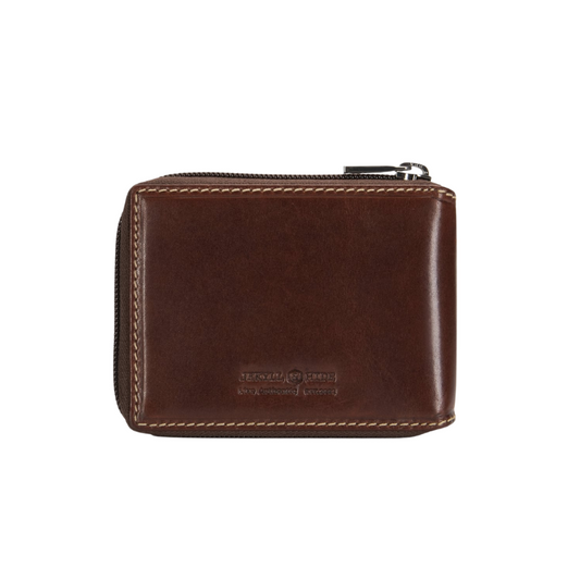 Jekyll & Hide Large Zip Around Wallet With Coin - Mocha