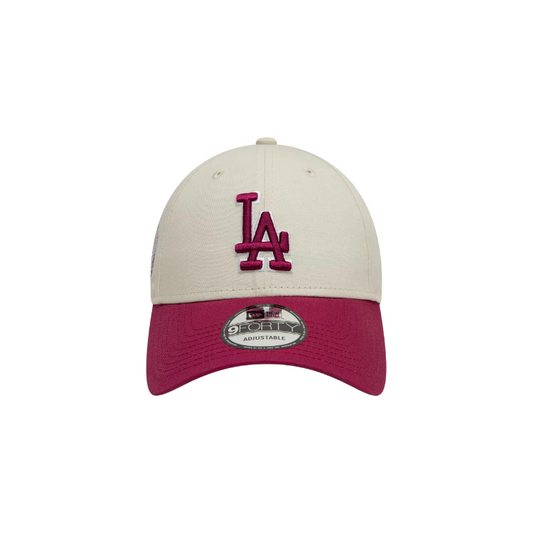 New Era Los Angeles Dodgers 9FORTY Cooperstown WS Cap - Ivory/Cherry Jam