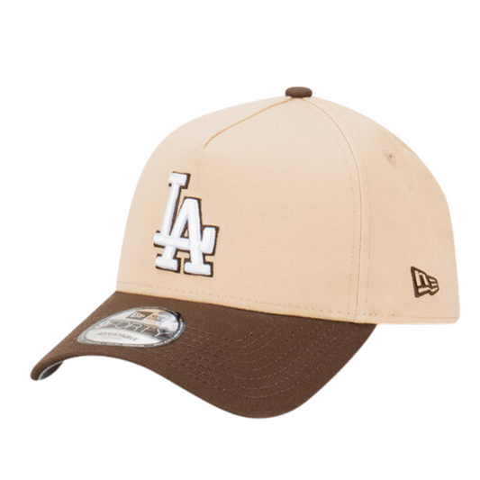 New Era Los Angeles Dodgers 9FORTY A Frame Cap - Oatmilk/Walnut
