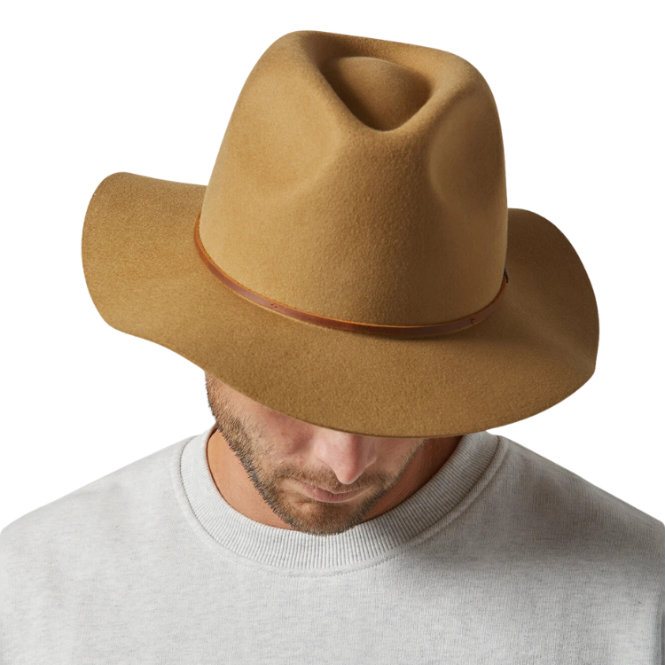Wide Brim Brixton Men's Wesley Fedora Hat Brixton Wesley