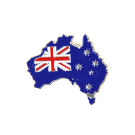 Australian Flag Map Hat Pin