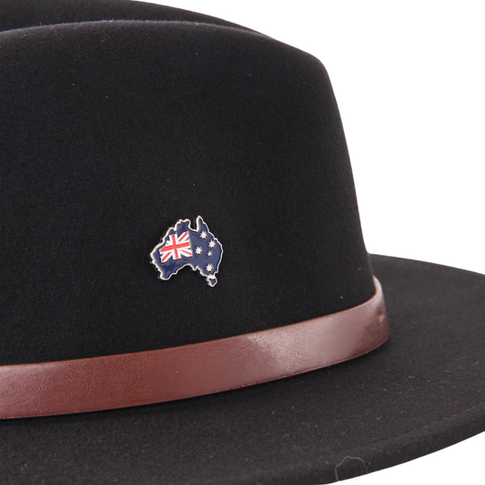 Australian Flag Map Hat Pin