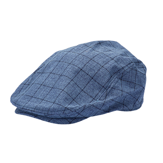 Avenel of Melbourne Dutton Check Summer Ivy Cap - Blue