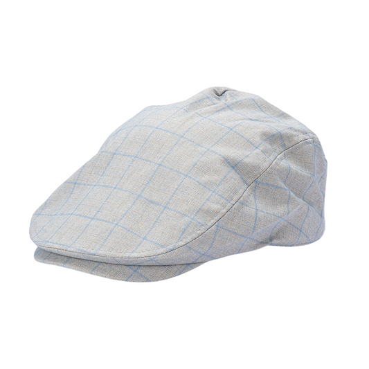Avenel of Melbourne Dutton Check Summer Ivy Cap - Grey