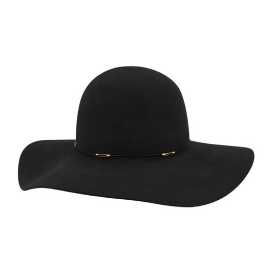 Avenel Charlene Wide Brim Hat - Black