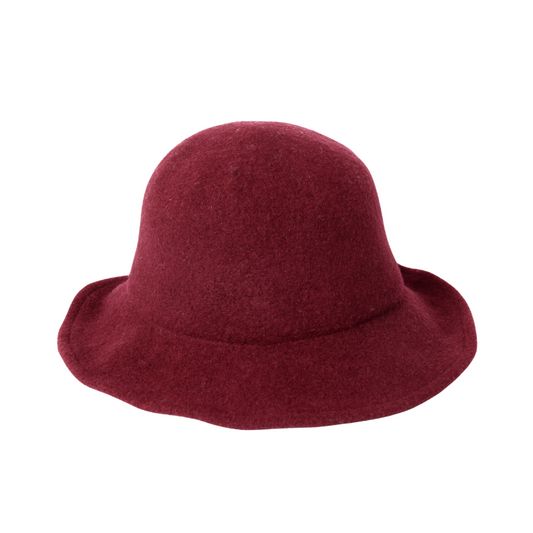 Avenel Boiled Wool Hat - Burgundy