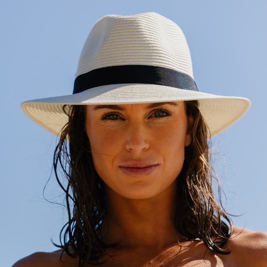 Before Dark Packable Unisex Fedora - Ivory/Black