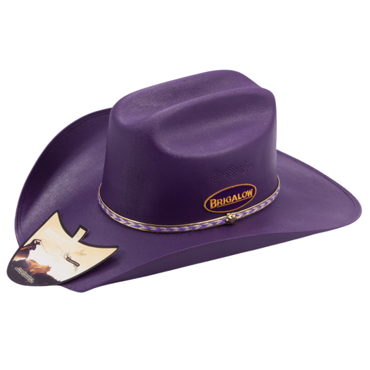 Brigalow Adults Coloured Straw Cheyenne Hat - Purple