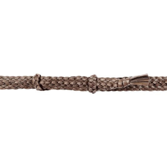 Badgery Hand Plaited Kangaroo Leather Ridge Hat Band - Brown