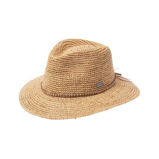 Before Dark Ladies Magdalena Raffia Fedora - Natural