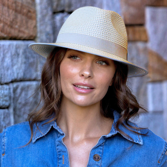 Before Dark Izzy Fedora - Ivory/Light Grey
