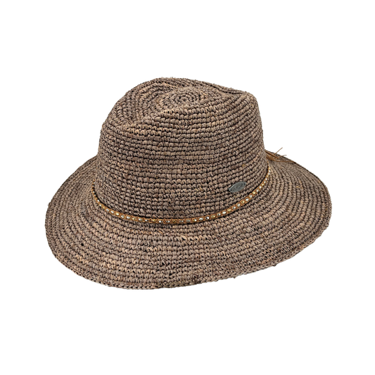 Before Dark Ladies Magdalena Raffia Fedora - Mushroom