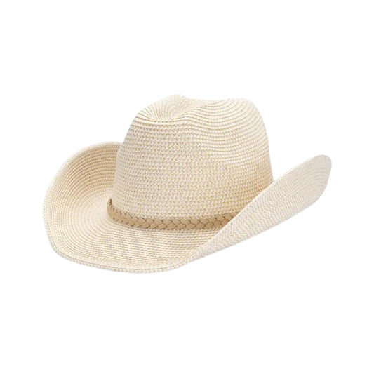 Avenel Bradshaw Braided Shapeable Western Hat - Bleach