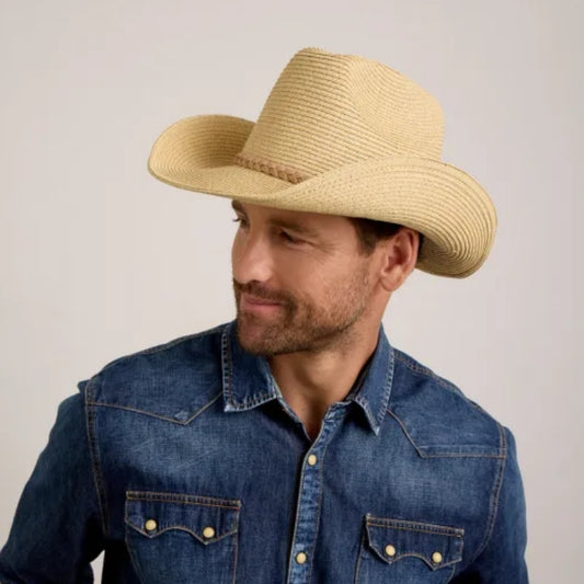 Avenel Bradshaw Braided Shapeable Western Hat - Natural
