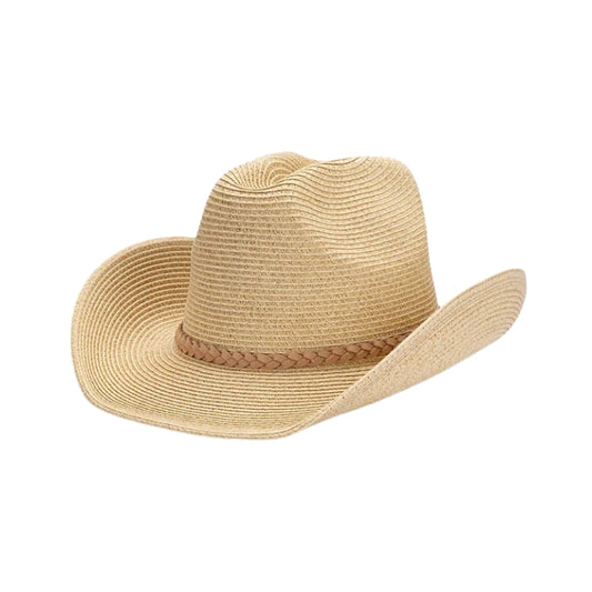 Avenel Bradshaw Braided Shapeable Western Hat - Natural