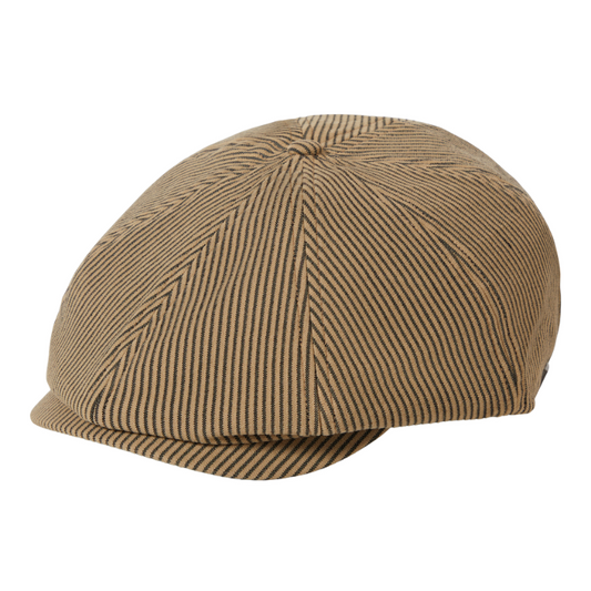Brixton Brood Cap - Dark Tan/Black Hickory Stripe